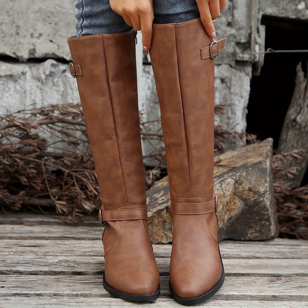 Lucinda | Buckle-Detail Knee-High Boots