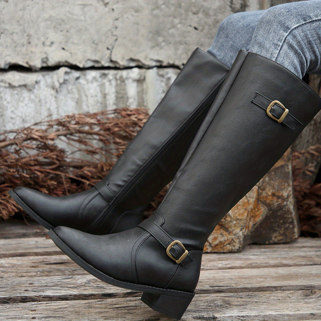 Lucinda | Buckle-Detail Knee-High Boots