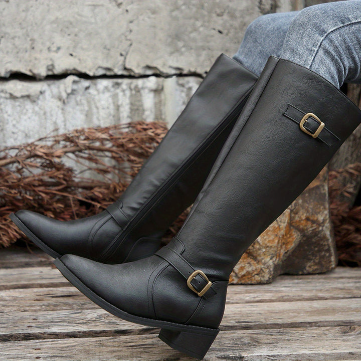 Lucinda | Buckle-Detail Knee-High Boots
