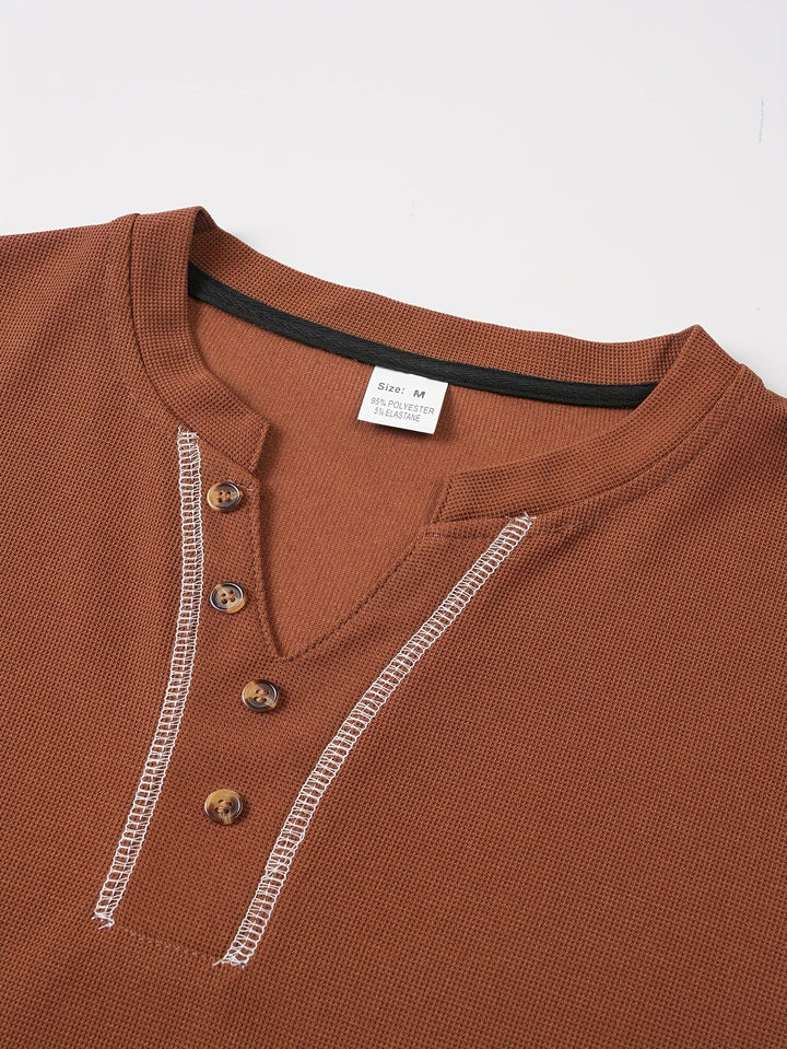 Sawyer | Textured Short Sleeve Henley