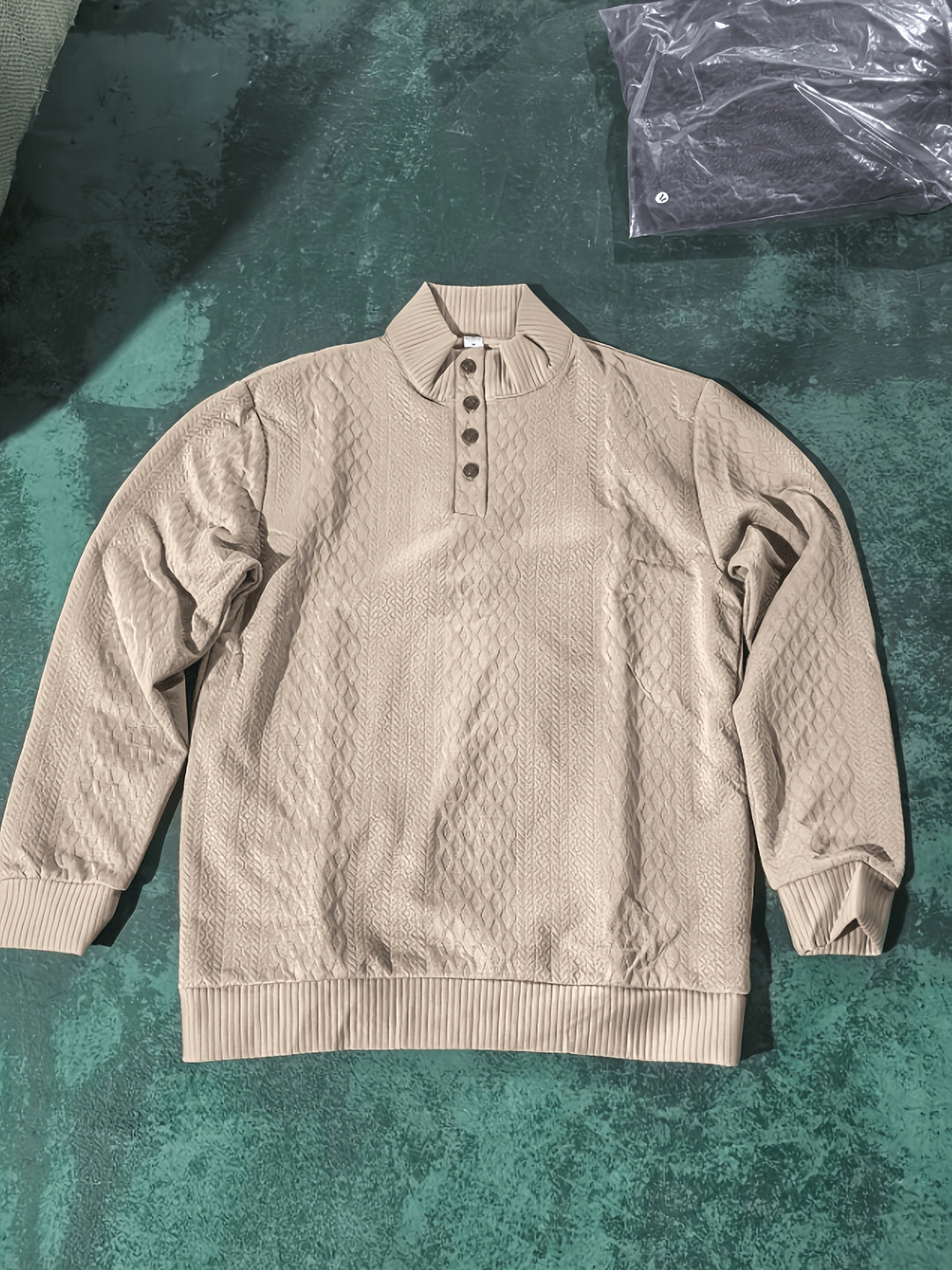 Sawyer | Textured Stand-Collar Sweater