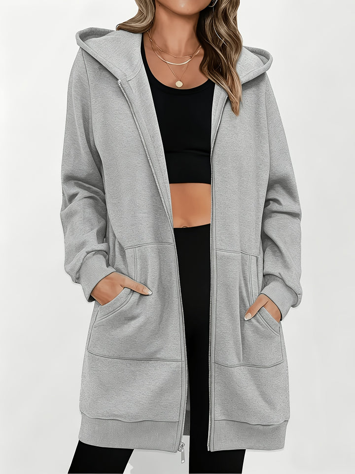 Sabina | Longline Zip-Up Hoodie