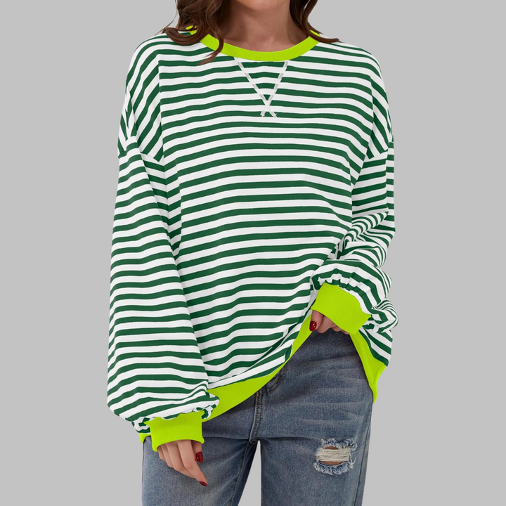 Margaret | Casual Long Sleeve Striped Sweatshirt