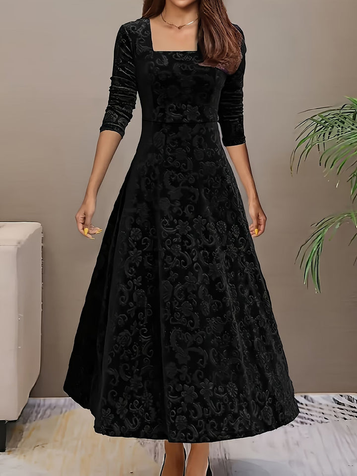 Maelle | Elegant Mid Sleeve Floral Dress