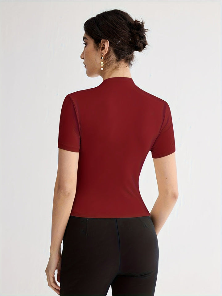Marlowe | Refined Mock-Neck Top