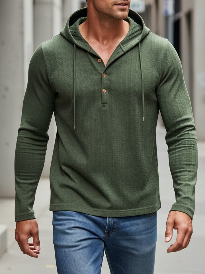 Rowan | Textured Hooded Henley