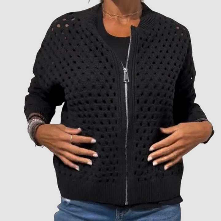 Faelina | Premium Knitted Hole Cardigan