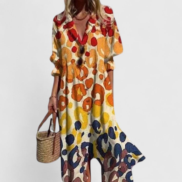 Danika | Elegant Multicolor Boho Dress