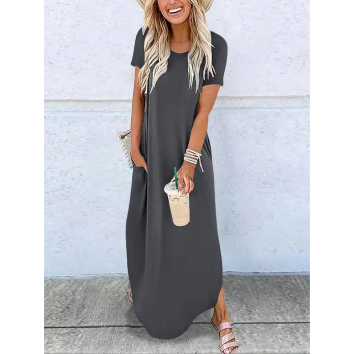 Daphne | Casual Summer Round Neck Maxi Dress