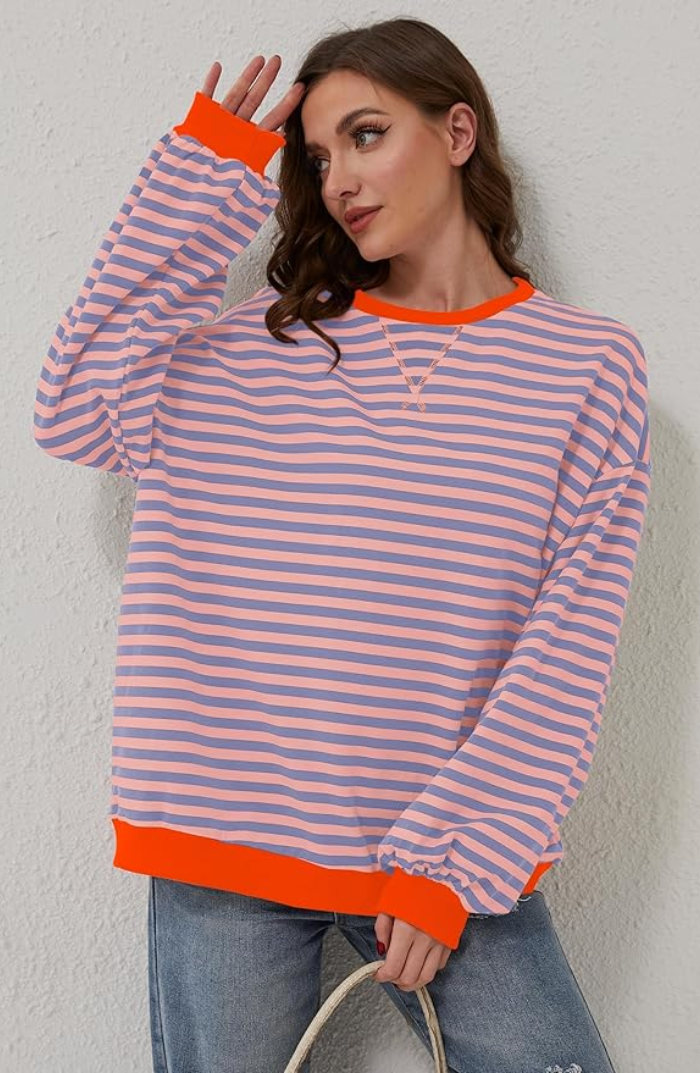 Susannah | Striped Round-Neck Sweater