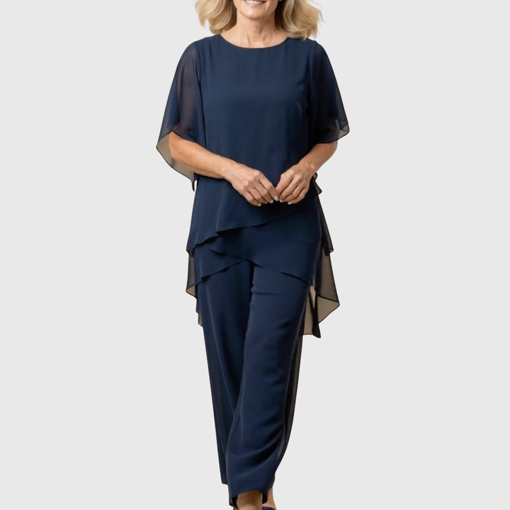 Valerie | Elegant Mid Sleeve Palazzo Set