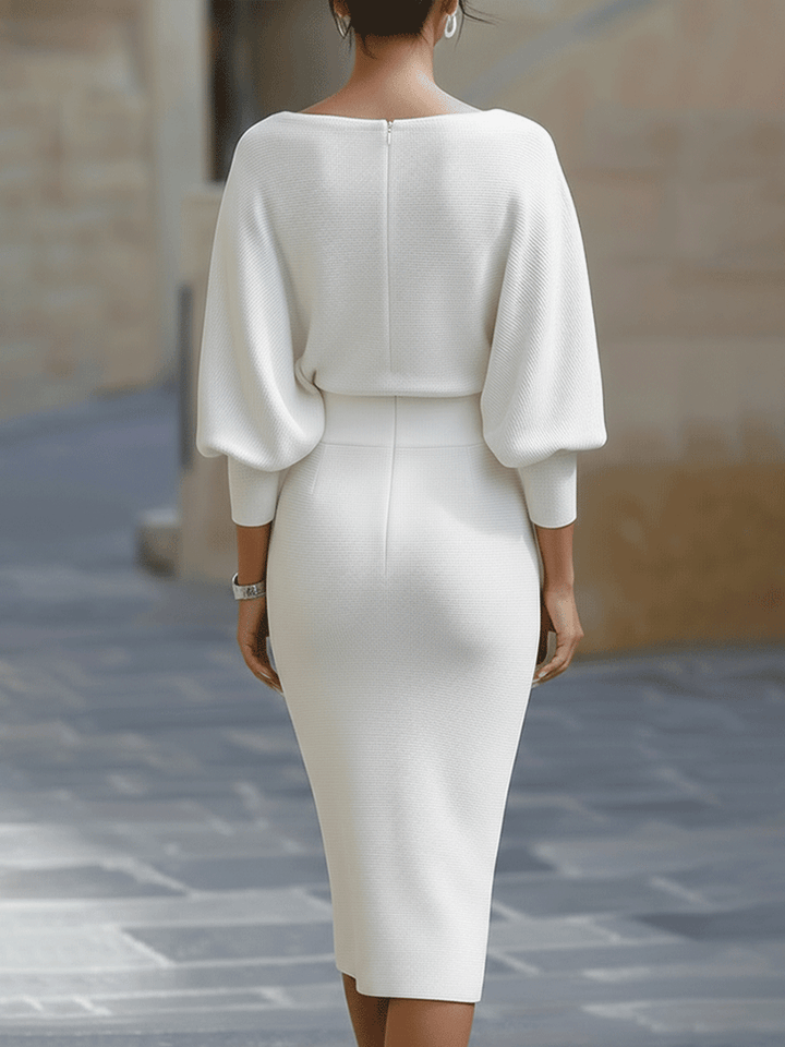 Zadie | Elegant Round Neck Midi Dress