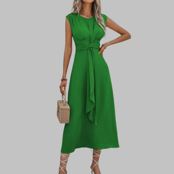 Alayna | Elegant Sleeveless Round Neck Maxi Dress