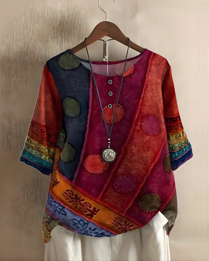 Giovanna | Relaxed Colorful Summer Boho Top