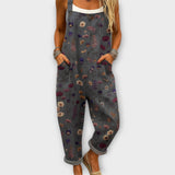 Megan | Retro Elegant Floral Print Jumpsuit