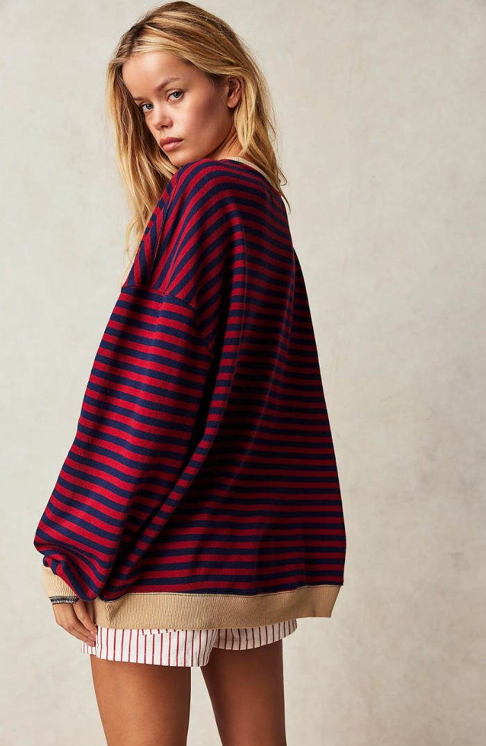 Susannah | Striped Round-Neck Sweater