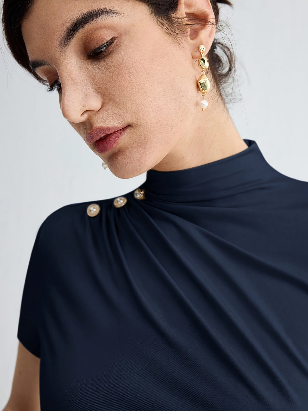 Marlowe | Refined Mock-Neck Top