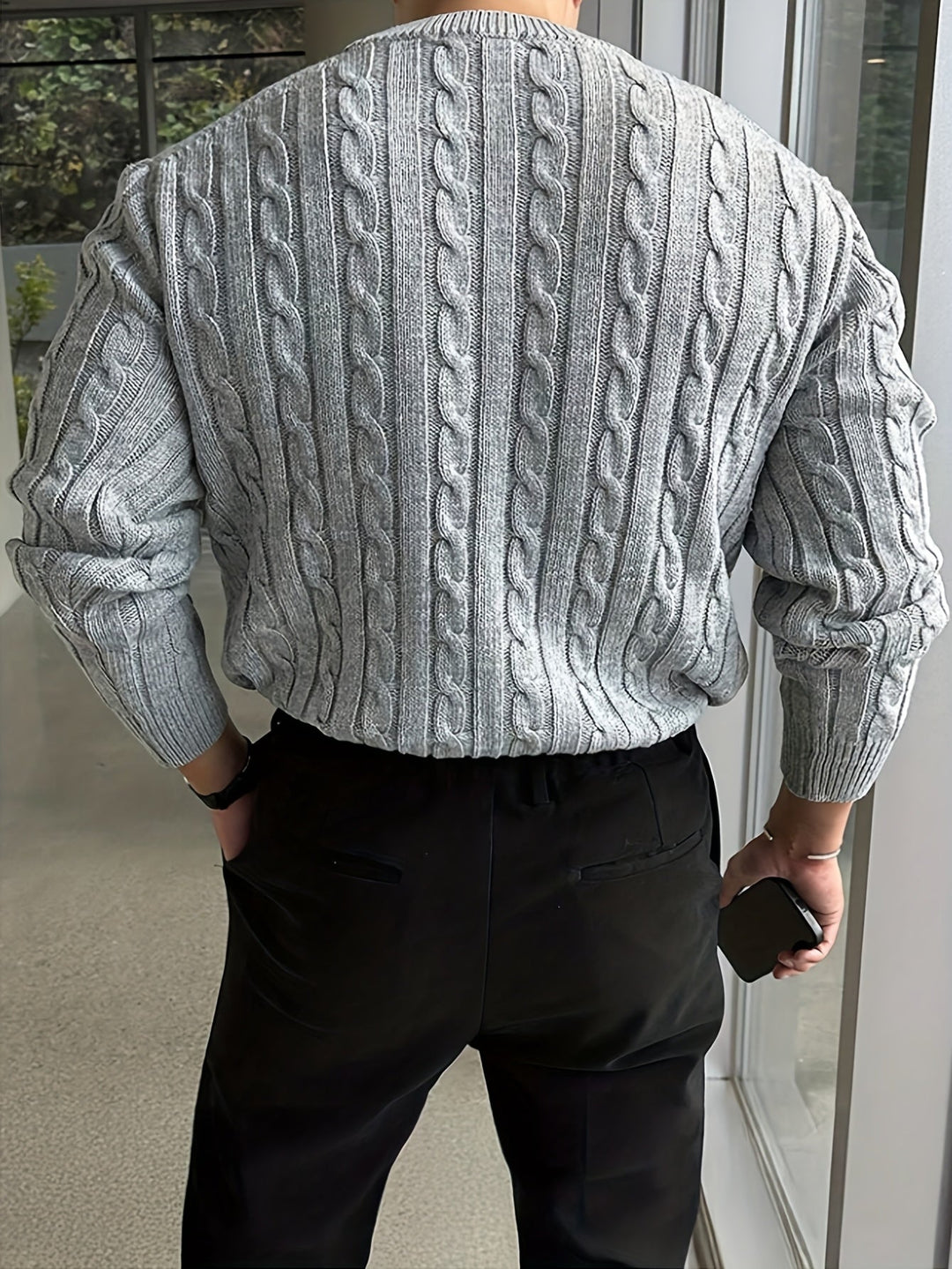 Reid | Cable-Knit Crewneck Sweater