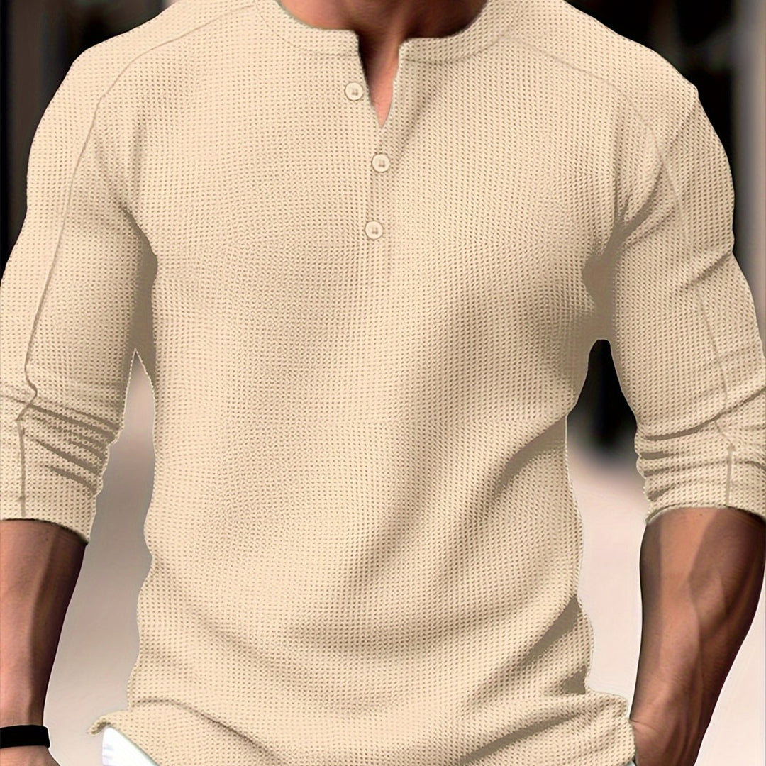 Theodore | Textured Henley Shirt