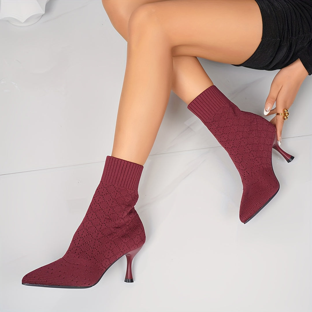 Nadia | Sleek Pointed-Toe Heeled Ankle Boots