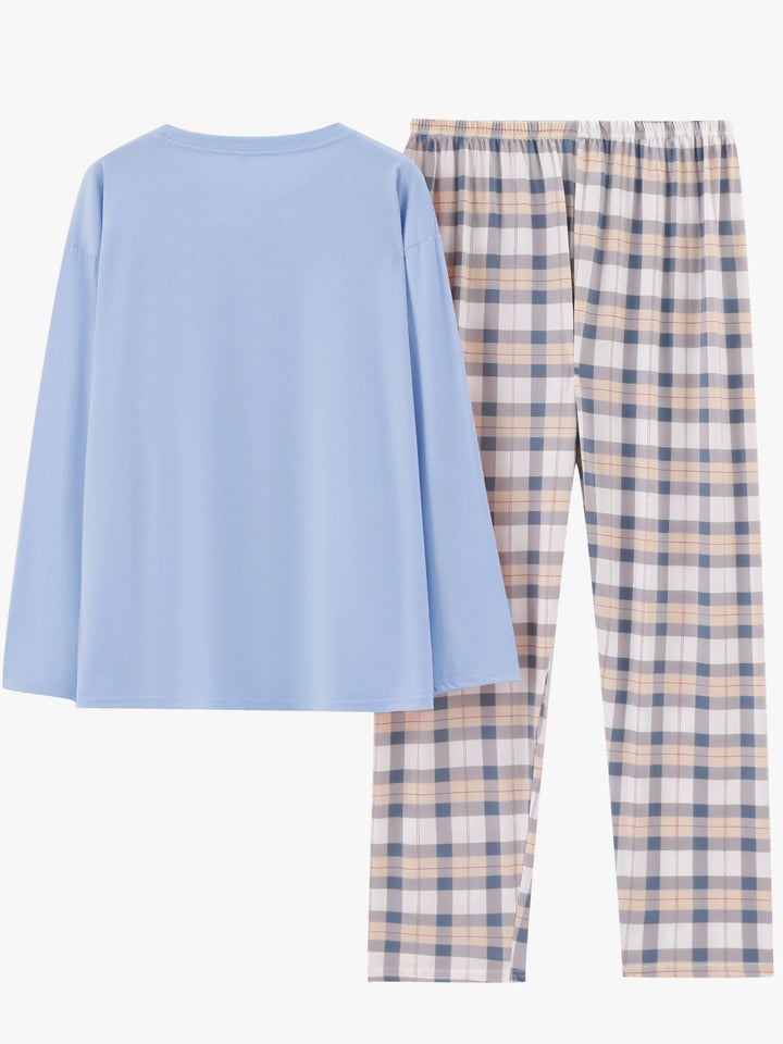 Annabel | Cozy Plaid Two-Piece Lounge Set