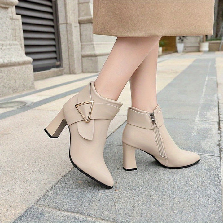 Marlene | Pointed-Toe Block Heel Ankle Boots