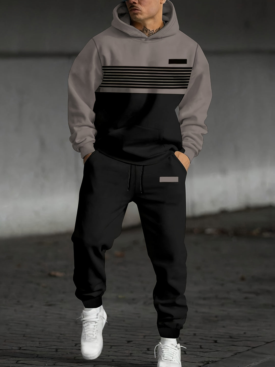 Hugh | Modern Colour Block Two-Piece Set