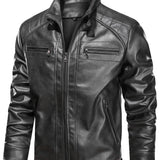Rutherford | Quilted-Shoulder Biker Jacket
