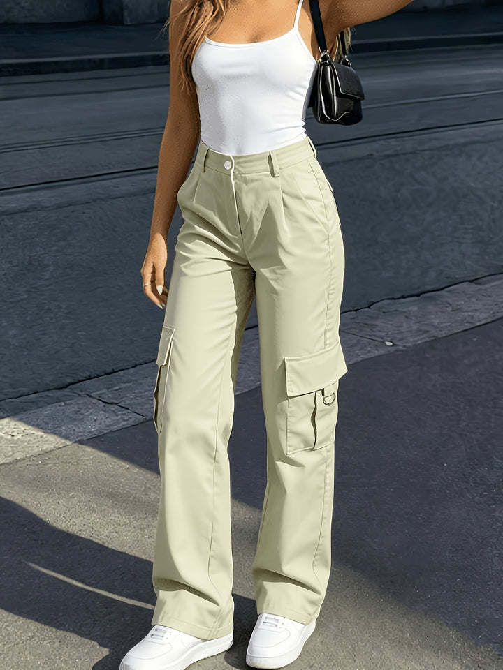 Delaney | High-Waisted Wide-Leg Cargo Pants