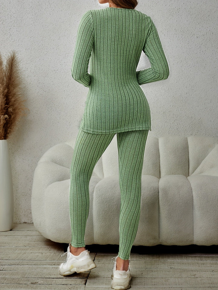 Marguerite | Ribbed Lounge Two-Piece Set