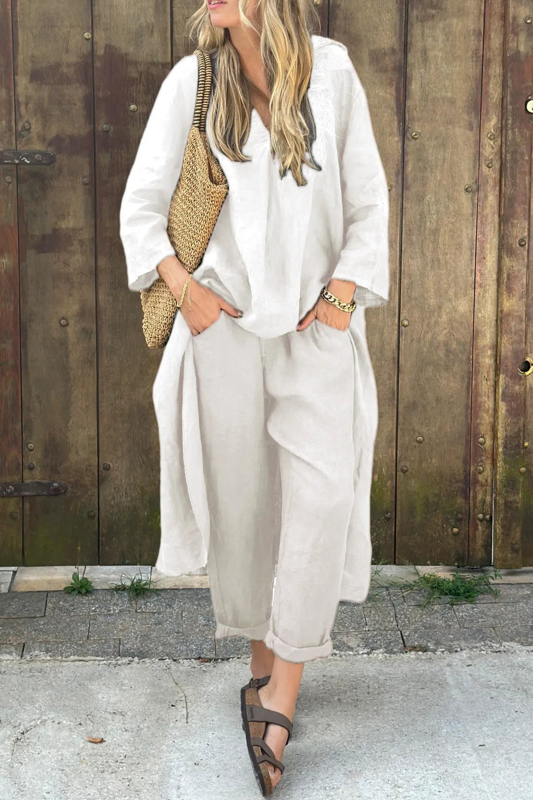 Clarisse | Elegant Loose V-Neck Set