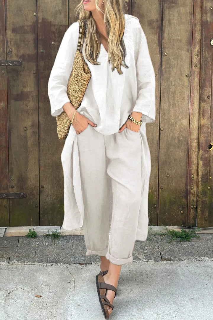 Clarisse | Elegant Loose V-Neck Set
