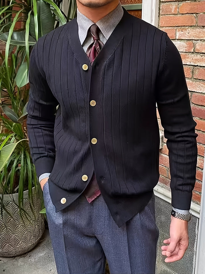 Franklin | Ribbed Button-Up Cardigan