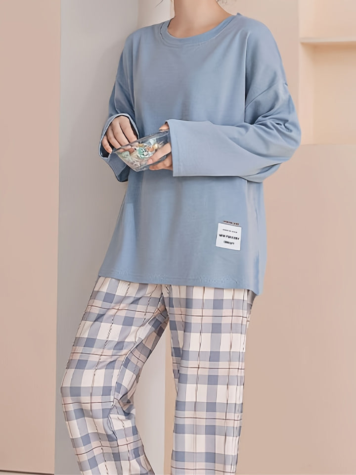 Annabel | Cozy Plaid Two-Piece Lounge Set