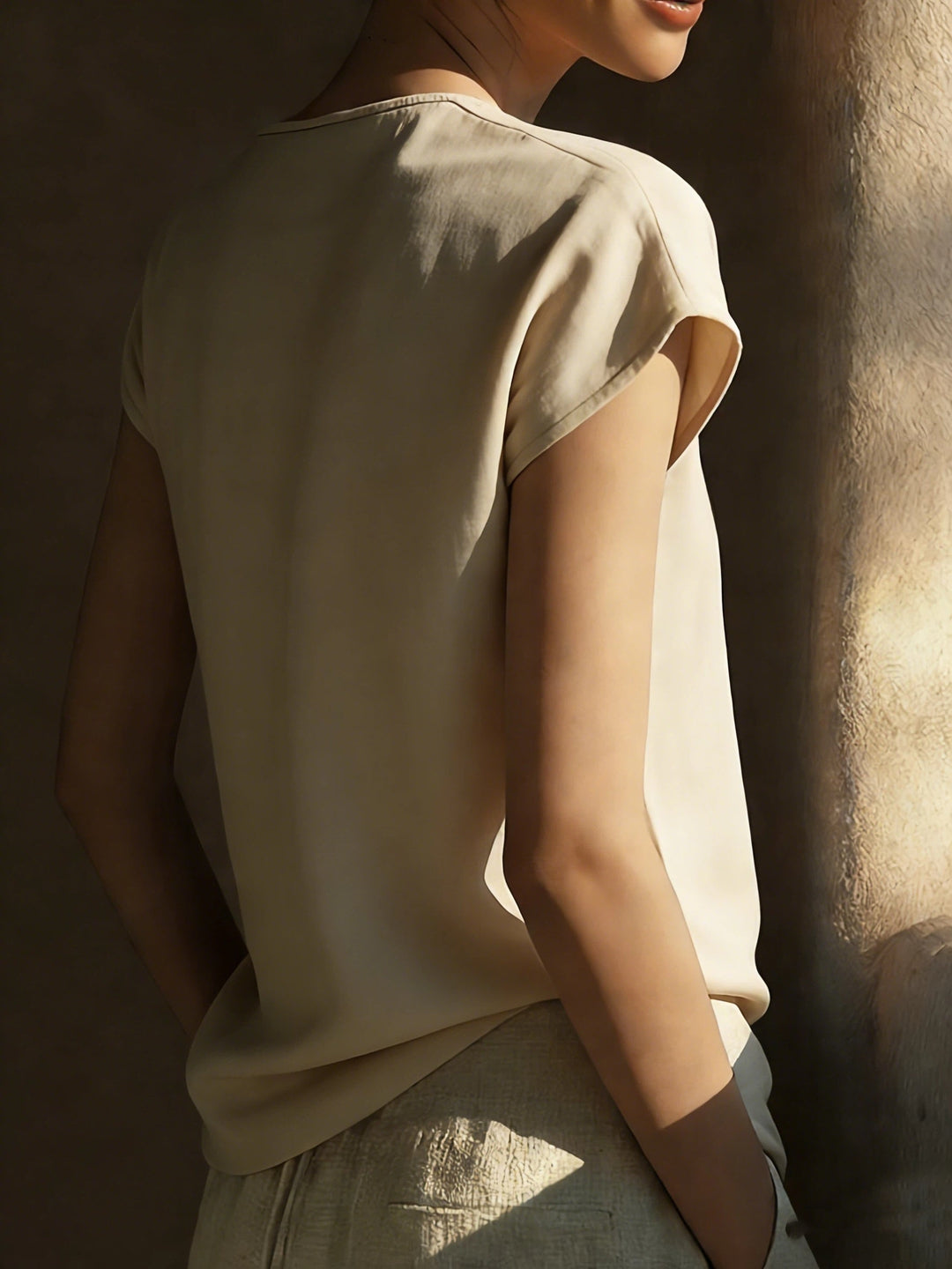 Nora | Decorative Trim V-Neck Blouse
