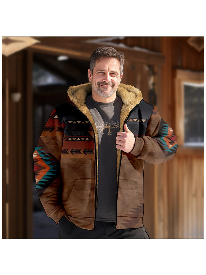 Boone | Southwestern Hooded Zip Jacket