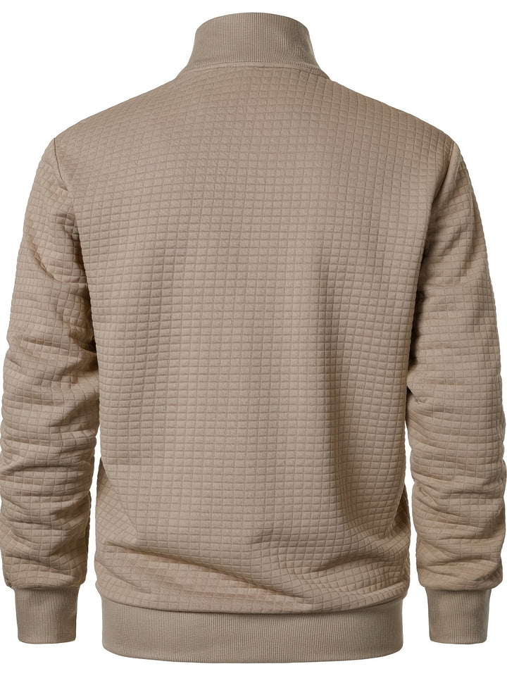 Sullivan | Textured Stand-Collar Zip Jacket