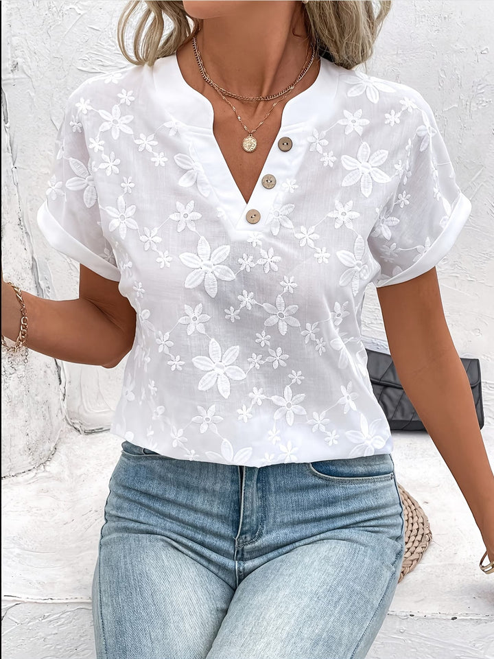 Marielle | Elegant Floral Button Up Shirt