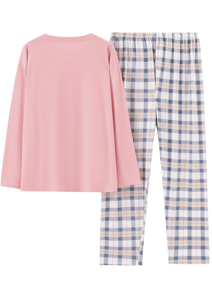 Annabel | Cozy Plaid Two-Piece Lounge Set
