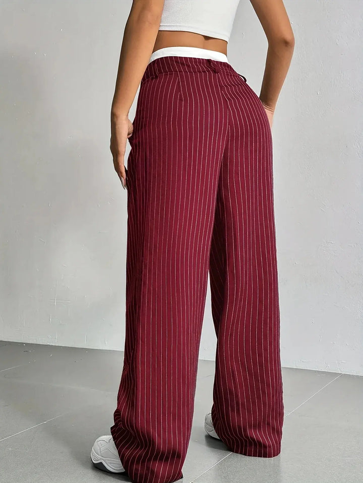 Mirella | Casual Striped Wide Pants