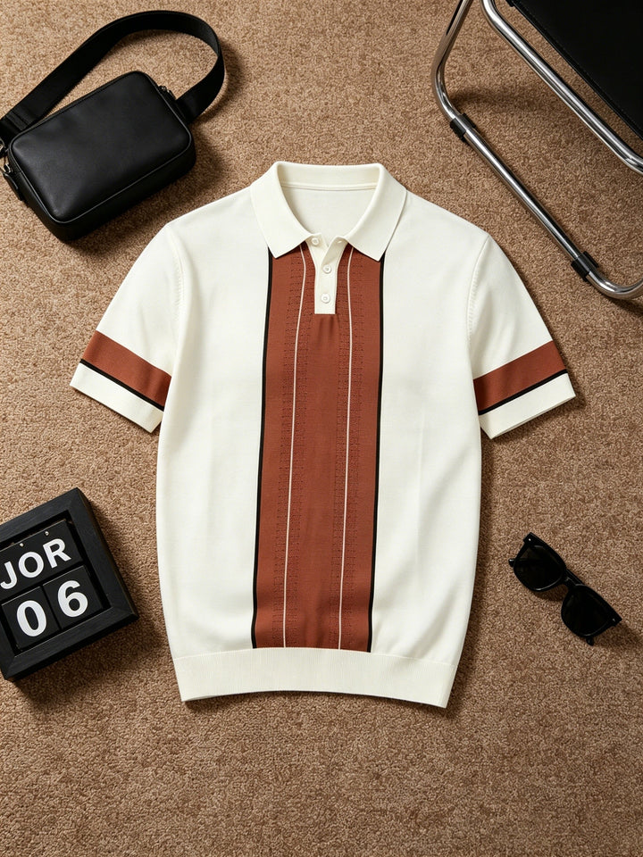 Rosalind | Contrast-Trim V-Neck Pullover