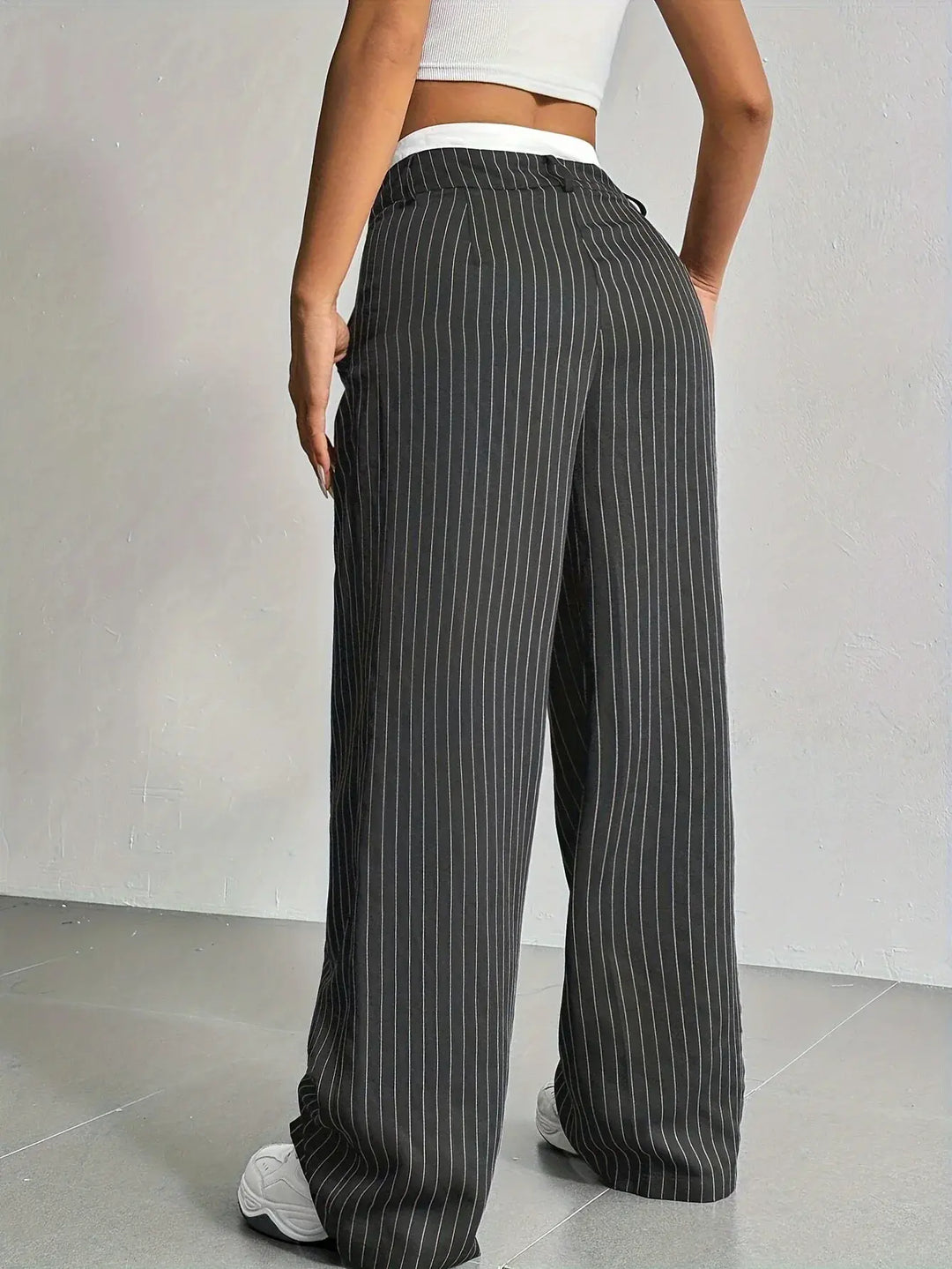 Mirella | Casual Striped Wide Pants