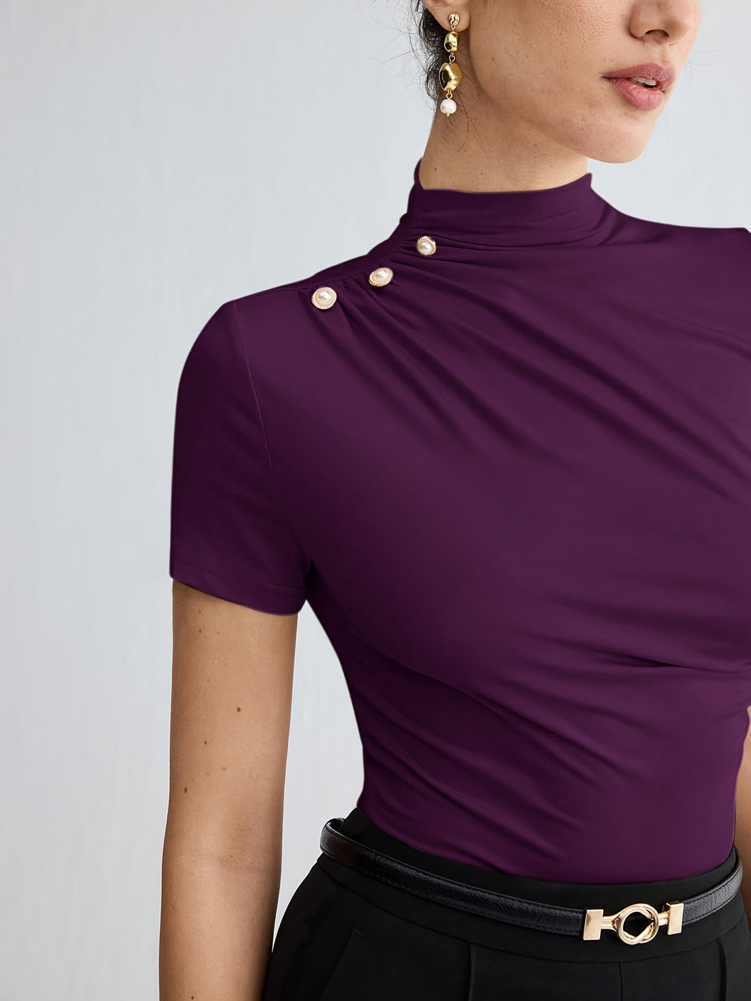 Marlowe | Refined Mock-Neck Top