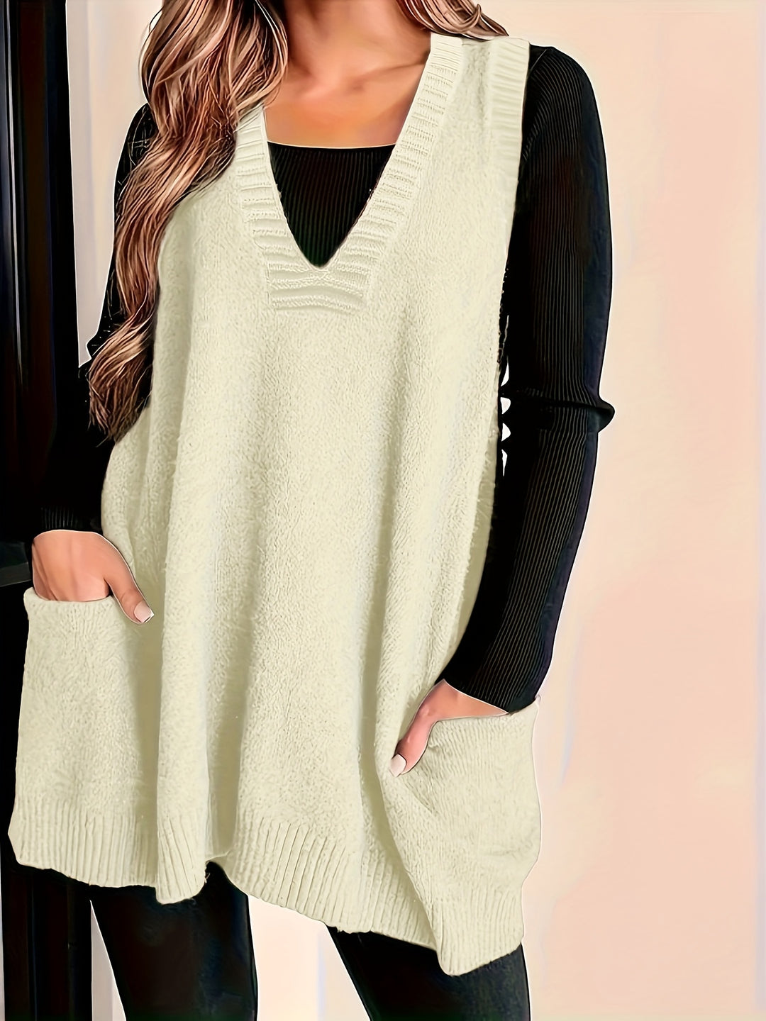 Annalise | Relaxed V-Neck Sweater Vest