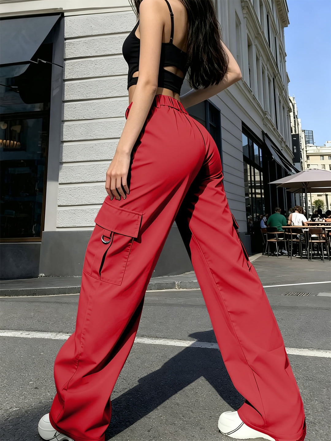 Delaney | High-Waisted Wide-Leg Cargo Pants