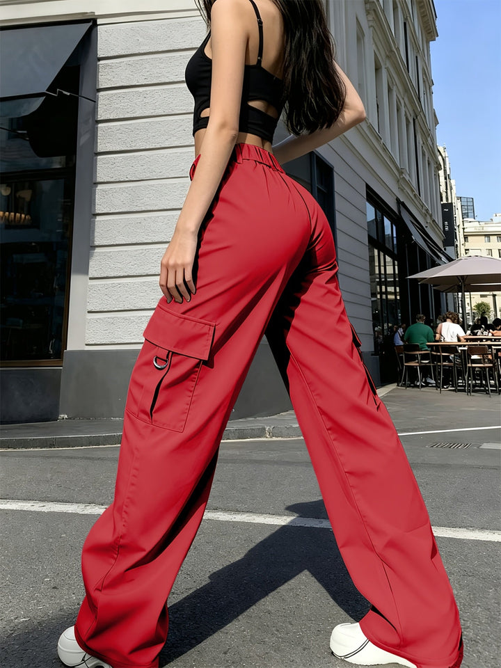 Delaney | High-Waisted Wide-Leg Cargo Pants