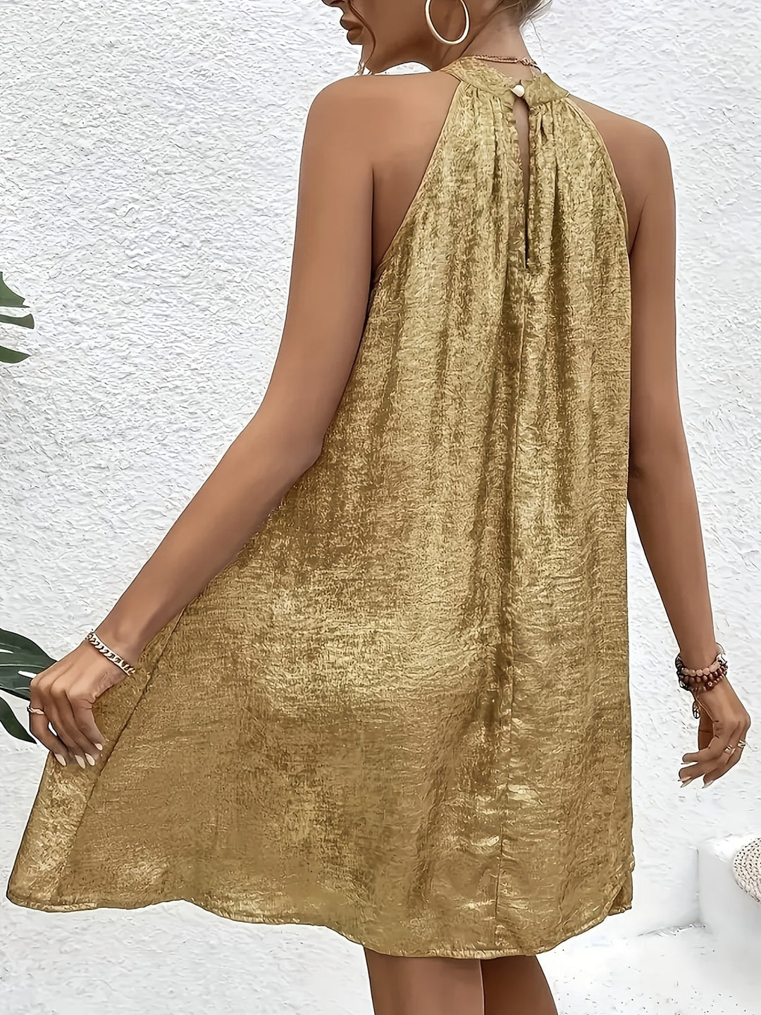 Celeste | Elegant Halter Mini Dress