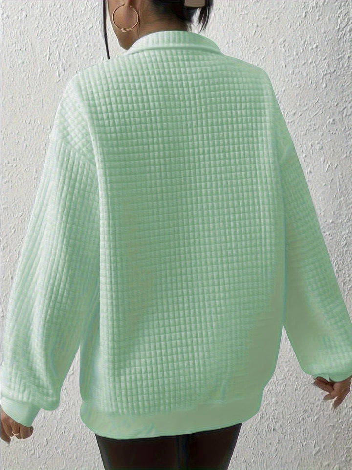 Paige | Textured Quarter-Zip Pullover