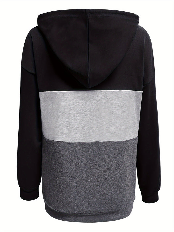 Tamsin | Colour Block Drawstring Hoodie