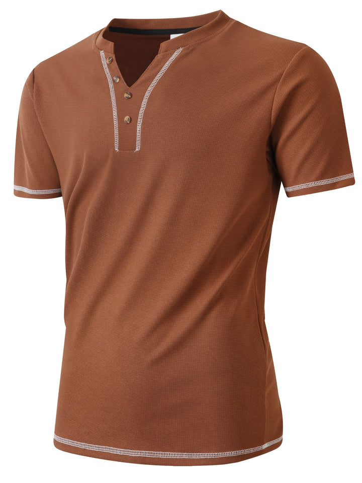 Sawyer | Textured Short Sleeve Henley